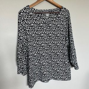 Flattering navy/white Chicos (sz3)